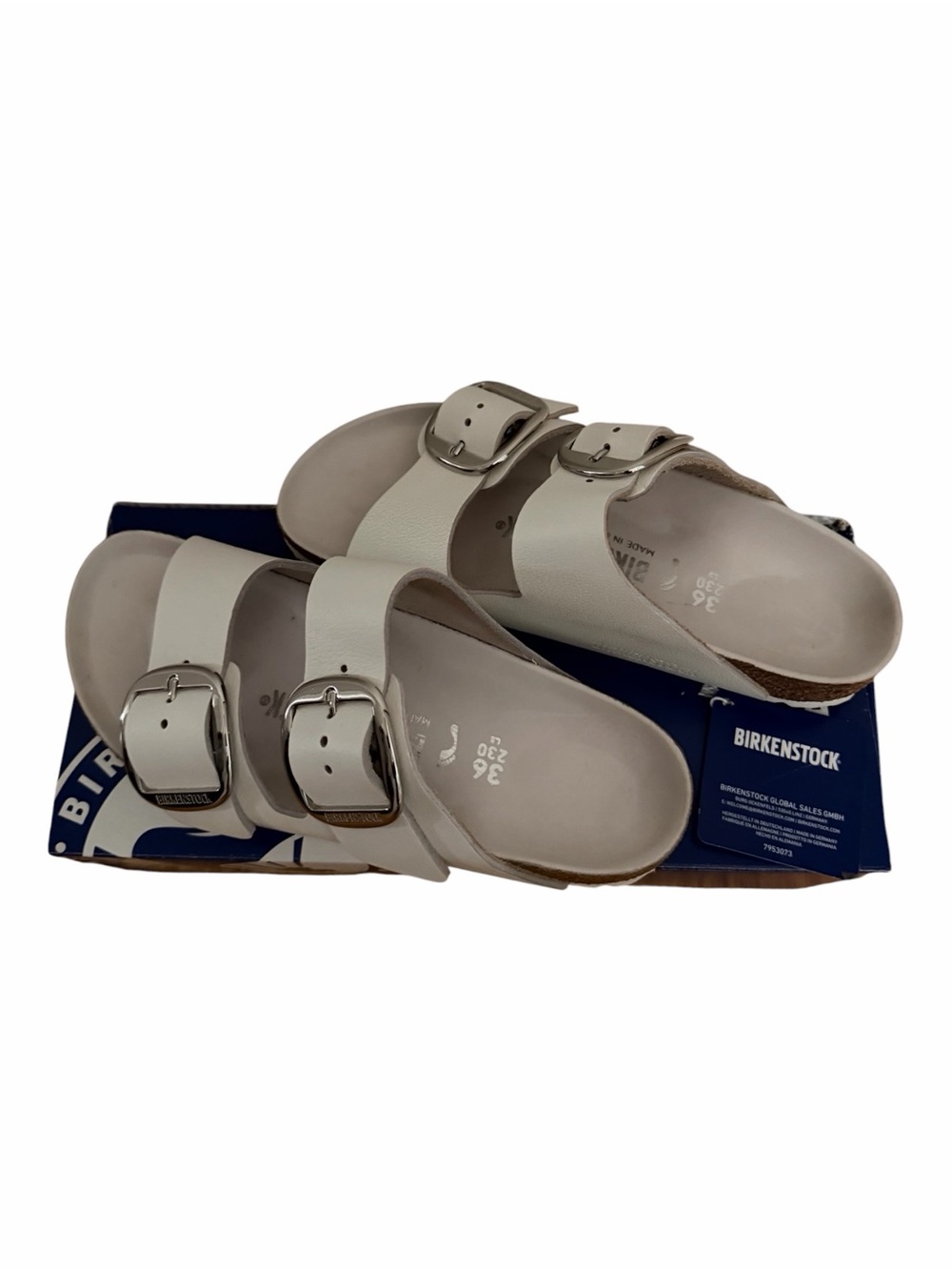 Birkenstock Arizona Big Buckle White Leather Sandals EU 36 - Picture 3 of 14